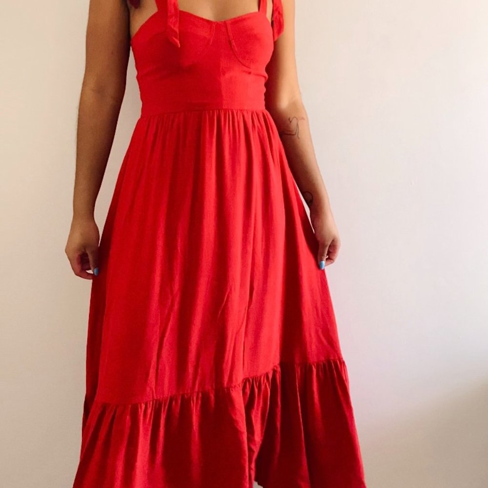 Red Midi Dress